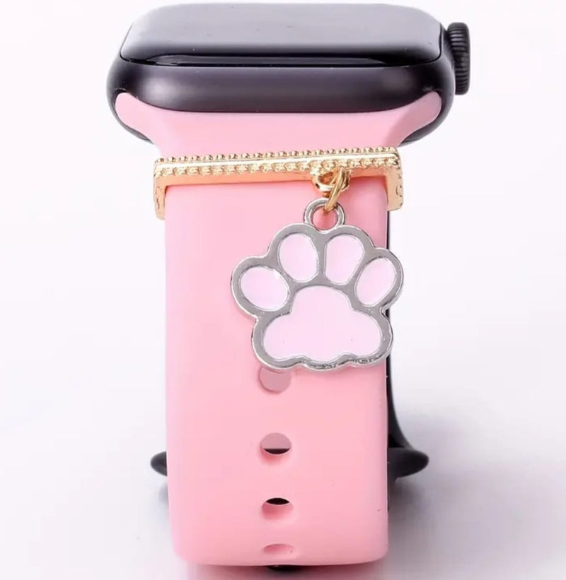 Charms de Huella de perro para correas Apple y Samsung Watch