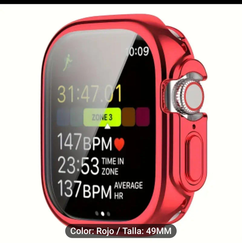 Tempered Glass Ultra 49MM Rojo de Goma