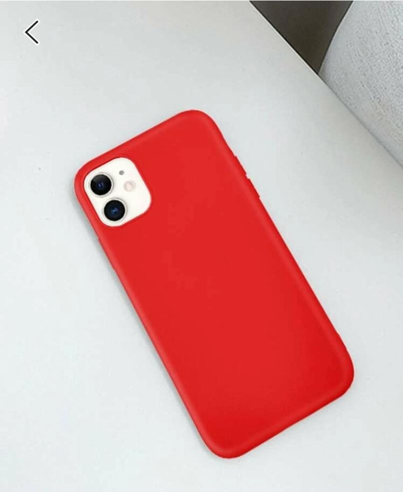 Cover Iphone Silicone Rojo