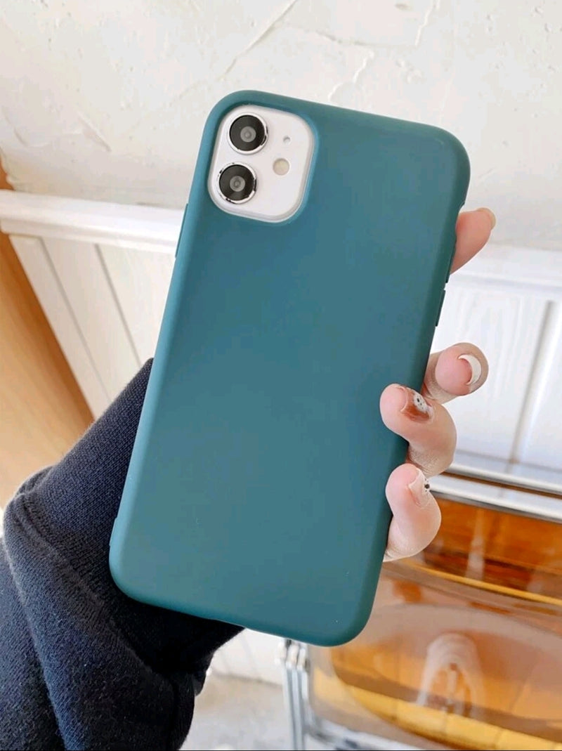 Cover Iphone Silicone Verde Azulado