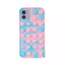 Cover pop Silicone Corazones y Llavero Iphone