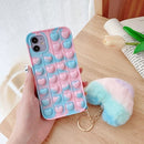 Cover pop Silicone Corazones y Llavero Iphone